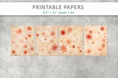 Vintage Snowflakes Junk Journal, digital paper Product Image 2