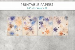 Vintage Snowflakes Junk Journal, digital scrapbook Product Image 2