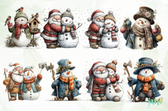 Vintage Snowman Clipart Sublimation Product Image 6