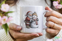 Vintage Snowman Clipart Sublimation Product Image 2