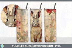 GorgeousDecoupage Snowshoe Hares Tumbler design.