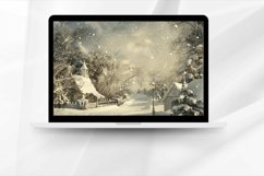 Vintage Snowy Scenes Digital Paper Bundle Product Image 4