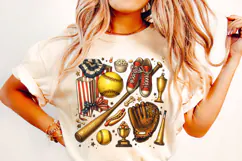 Retro Softball PNG, Softball Coquette PNG, Softball Mama PNG Product Image 1