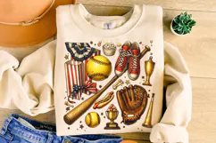 Retro Softball PNG, Softball Coquette PNG, Softball Mama PNG Product Image 3