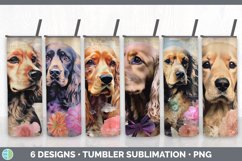 Bundle of six Decoupage Spaniels Tumbler designs.
