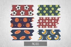 Vintage Sport Ball Seamless Pattern Tape Product Image 1