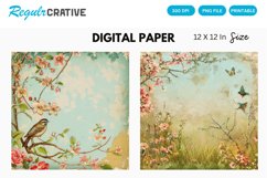 Vintage Spring Scenes Digital Paper Product Image 1