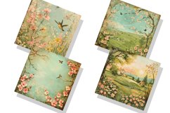 Vintage Spring Scenes Digital Paper Bundle Product Image 2