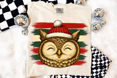 Vintage Stripes Owl Christmas PNG, Stripes PNG Design Product Image 2