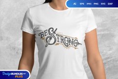 Vintage Style Be Strong SVG Product Image 1