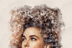 Vintage Style Digital Watercolor Portrait Art Effect Product Image 4