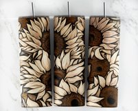Pretty Sunflowers Pattern Tumbler Wrap PNG Product Image 3