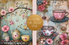 Floral Tea Decoupage Craft Sheets Product Image 5