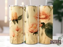 Watercolor Flowers Tapered &amp; Straight Skinny Tumbler Product Image 4