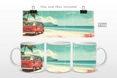 Vintage Summer Campervan Mug Wrap PNG