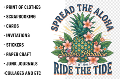 Vintage Summer Fruit Quotes PNG Product Image 2