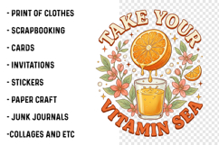 Vintage Summer Fruit Quotes PNG Product Image 2