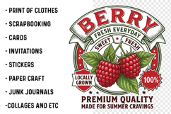 Vintage Summer Fruit Quotes PNG Product Image 2