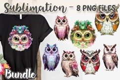 Vintage summer owl sublimation designs for t-shirt and merchandise