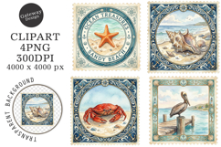 Vintage Summer Stamp PNG Product Image 1