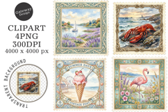 Vintage Summer Stamp PNG Product Image 1