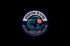 Vintage surfing t shirt graphic typography isolated Product Image 2