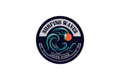 Vintage surfing t shirt graphic typography isolated Product Image 1