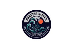Vintage surfing t shirt graphic typography vector Product Image 1