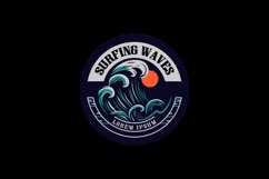 Vintage surfing t shirt graphic typography vector Product Image 2