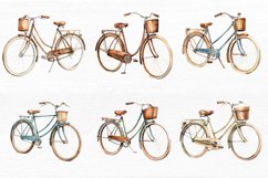 Vintage Surrey Bicycle Watercolor Clipart Bundle Product Image 2