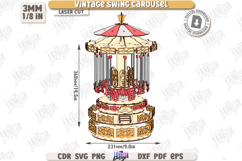 Vintage Swing Carousel Laser Cut | 3D Carousel Model | CNC Product Image 4