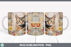 GorgeousDecoupage Tabby Cats Mug Wrap design.