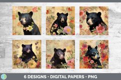 Bundle of six Decoupage Tasmanian Devils Paper Backgrounds designs.