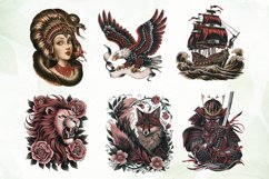 Vintage Tattoo Sublimation Clipart Product Image 4