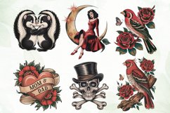 Vintage Tattoo Sublimation Clipart Product Image 3