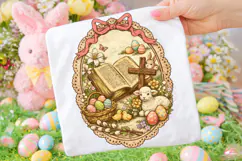 Vintage Retro Christian Easter PNG, Bible Verse Jesus PNG Product Image 1