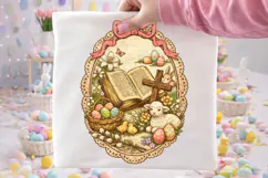 Vintage Retro Christian Easter PNG, Bible Verse Jesus PNG Product Image 2