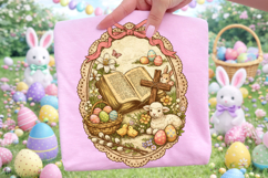 Vintage Retro Christian Easter PNG, Bible Verse Jesus PNG Product Image 3