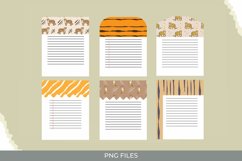 Vintage Tiger Seamless Pattern Shaped Journaling Area Product Image 1