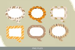 Vintage Tiger Seamless Pattern Speech Bubbles Product Image 1