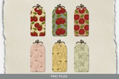 Vintage Tomatoes Seamless Pattern Shaped Tags Product Image 1