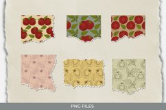 Vintage Tomatoes Seamless Pattern Torn Paper Product Image 1