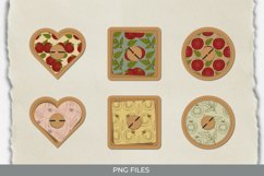 Vintage Tomatoes Seamless Pattern with Buttons Product Image 1