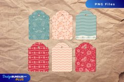 Vintage Tomatoes Seamless Pattern Shaped Tag Product Image 1