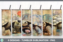 Bundle of six Decoupage Tortoises Tumbler designs.