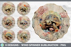 Bundle of six Decoupage Tortoises Wind Spinner designs.