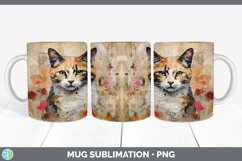 GorgeousDecoupage Tortoiseshell Cats Mug Wrap design.