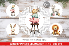 Wind Spinner Vintage Toy Animals Product Image 1
