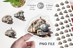 Vintage Train Sticker Product Image 1