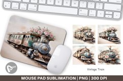 Mouse Pad Vintage Train Product Image 1